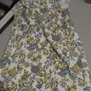 PATPAT Little Big Girls Dress Vintage Boho Floral Ruffle Short Sleeve Casual Swing Dress with Braided Belt 4-5Yr Old