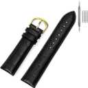 EACHE Croco Design Leather Watch Bands, Classical Leather Watch Straps For Women&Mens Waterproof 12mm 14mm 16mm 18mm 19mm 20mm 22mm