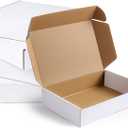 2 x Shipping Boxes,5 PCS 6x4x2 Inch Tuck Top Mailer Boxes,White Small Corrugated Cardboard Boxes for Packing, Mailing, Moving,Gifts & Storage,Heavy-DutyWhite