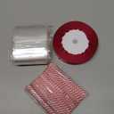 Yexiya 50 Pcs Valentines Cellophane Treat Bags with Twist Tie Ribbon 2'' x 24" Long Clear Plastic Cellophane Wreath Candy Bags for Valentines Party Favor Wedding Chocolate Candy Making Kit(Wine Red)