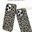 Jusy Magnetic Cheetah Phone Case for iPhone 14 Plus,Coffee Leopard