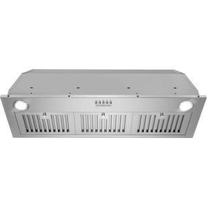 COSMO COS-36IRHP 36 in. Lumin Collection 380 CFM Ducted Insert Range Hood, Button Controls, LED Lights, Stainless Steel