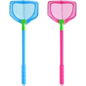 Coopay 1 Pieces Butterflies Fishing Net Catching Bug Floating Bait Beach Nets for Outdoor Playing (Rose Red)