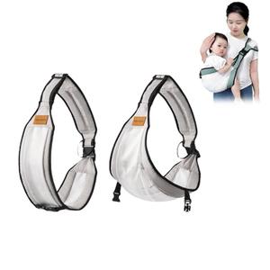 Baby Sling Carrier, Toddler Carrier, Baby Sling, Portable and Adjustable Non-Slip Hip Seat Carriers 10-45lbs (Grey, Mesh)