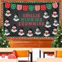 Snowman Bulletin Board Kit Christmas Classroom Decorations, Chillin with My Snowmies Winter Bulletin Board Christmas Bulletin Board Party Decorations