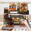 Flever Dollhouse Miniature DIY House Kit Creative Room with Furniture for Romantic Artwork Gift (Forest Teashop)