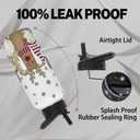 Insulated Christmas Water Bottle 32 oz, Snowman Reindeer Gnome Water Bottle with Straw, Reusable Leakproof Water Bottle Stainless Steel, Christmas Gifts for Women (white brown red)