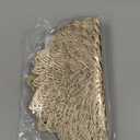 Juvale Gold Placemats - 14.4-Inch Round Vinyl with Leaf Design, Pack of 10 - Table Chargers for Dinner Table Decor