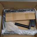 Laptop Desk Stand for Bed Portable Desk Overbed Bedside Mobile Laptop Table Rolling Foldable Table Adjustable Height with Locked Wheels & Mouse Pad for Office Sofa (Dekuwood Black)