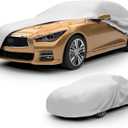 Budge Lite Car Cover, Indoor Protection, Breathable Dustproof Cover, Fits Full-Size Sedans up to 228 Inches, Gray, Size 4