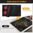Stove Top Covers For Electric Stove Mat, Heat Resistant Mat for Glass Cooktop Double-Sided Fireproof Waterproof Oilproof 28.5 x 20 Inches Black