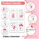 Cazhes Valentine's Day Gifts Tags Stickers, 40pcs Gift Wrap Self Adhesive Stickers, Lovely Cat Theme Happy Valentine's Day Gift Wrapping Decorations - A02