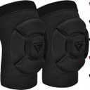 RDX MMA Knee Pads, Adjustable Thick Sponge Non-Slip for Combat Sports, Kickboxing, MMA, Multiple Sports, Unisex, Basketball, Cycling, Gym, Volleyball Large