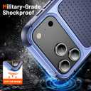 Compatible for iPhone 17 Pro Case 2025 6.3" Slim Matte TPU + PC Protective Shockproof Anti-Scratch Plastic Hard Cover Millitary-Grade for iPhone 17 Pro Phone Case Purple Blue