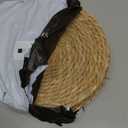 Round Woven Placemats Set of 10, 12" Round Rattan Placemats, Water Hyacinth Placemat, Natural Wicker Place mat, Farmhouse Weave Place Mats for Dining Table,Home,Wedding