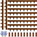 Corten Steel Landscape Edging-4.5" H X 40" L Metal Garden Edging-33FT-Landscape Lawn Edging 10 Pcs-No-Dig Hammer Heavy Duty Steel Edging-Bendable Border Strips for Lawn Yard GJWCVL-10 Clips