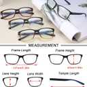 Reading Glasses for Men 4-Pack Stylish Computer Readers with Spring Hinges, Anti Glare/Eye Strain Filter UV Ray Blue Light Blocking Two-Tone Reader Eyeglasses,+3.75 Magnification Strength