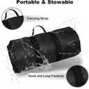 Waterproof Outdoor Blanket 82X 55 Packable, Stadium Blankets for Camping with Sherpa Fleece Lining, Large Windproof Emergency Throw for Garss Picnic Hiking Road Trip, Machine Washable, Black 300GSM