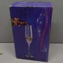 2Pcs/Set Wedding Crystal Champagne Glasses Metal Stand Flutes Wine Goblet Party Lovers Gifts (26cm, White-Fruit peach5)