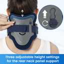Velpeau Neck Brace for Neck Pain and Support, Soft Cotton Pads, Cervical Collar Restricting Cervical Motion, Relieves Discomfort and Spine Pressure (Foam Padded Neck Brace, One Size)