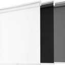 Blackout Roller Shades for Windows, Cordless Free-Stop Blinds with Thermal Insulated,UV Protection Fabric. Pull Down Room Darkening Door Blinds for Home, Office Easy to Install(34.5" W x 72" H, White)