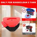 2 x Small 2 Pack Scrub Brush Head ONLY for O Cedar RinseClean 2-Tank Spin Mop, Replacement Head Scrubber Brush,NOT for EasyWring 1-Tank System