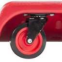 Pro Lift Mechanic Plastic Creeper 40 Inch - Blow Molded Ergonomic HDPE Body with Padded Headrest & Dual Tool Trays - 350 Lbs Capacity Red