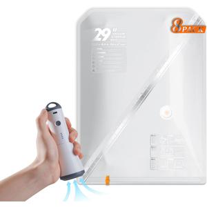 Vacuum Seal Bags for Clothing with Rechargeable Cordless Pump, 18 Pack Vacuum Storage Space Saver Bags, Compression Packing for Clothes Bedding Blanket Pillows Comforters (8 Pack 29")