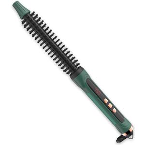 BANGMENG Mini Thermal Round Brush, 0.35 Inch Barrel Volume Heat Styling Brush for Men and Women Short Thin Curly Straight Hair, Heated Curling Iron,12 Temperature Setting (0.95 Inch with Bristles)