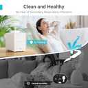 Stainless Steel Humidifier, 3L Warm Mist Humidifier, Easy Clean with Warm Steam Humidifier, Healthy Air Mist Humidifiers for Bedroom Living Room, with Sleep Mode and Auto-off Setting