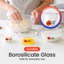 14pcs Set Salad Bowls (7 Airtight & 7 Lids) | Clear Salad Mixing Bowl for Cooking, Baking, Prepping | BPA Free, Dishwasher, Microwave & Freezer Safe Food Containers for Kitchen - Clear