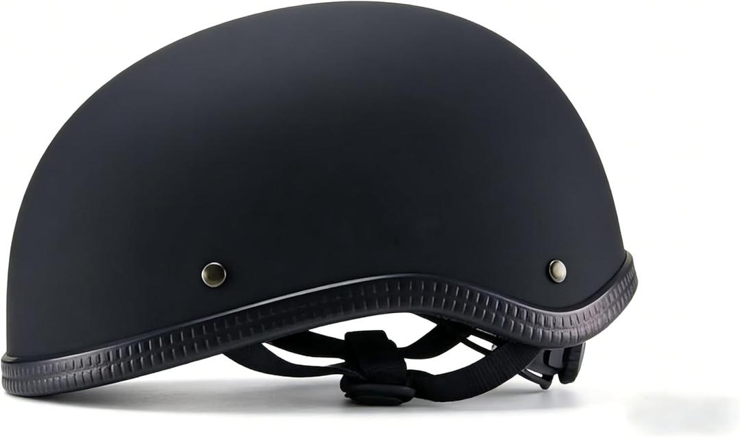 Retro Half Motorcycle Helmet, DOT Approved Adult Open Face Half Shell Helmet for Men Women, Universal for Cruiser Electric Bike ATV Dirt Bike Skateboarding, Biker Beanie Helmet