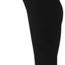 Winterlace Womens Queen Size Trouser Socks 6-Pairs Knee High Thin Nylon Dress Socks Stretchy Silky Soft (Black)