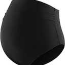 Bhome Maternity Swimsuits Bottoms High Waisted Bikini Bottom Swimwear Briefs, Extra Large, Black 