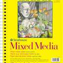 Strathmore 300 Series Mixed Media Paper Pad, Side Wire Bound, 9x12 inches, 40 Sheets (117lb/190g) - Artist Paper for Adults and Students - Watercolor, Gouache, Graphite, Ink, Pencil, Marker (12L" x 9W")