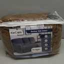 KinCam Recliner Covers, Stretch Reclining Chair Covers, Recliner Sofa Slipcovers Stripe Jacquard Recliner Couch Covers Furniture Protector Covers for Pet Kid (3 Seater, Brown)