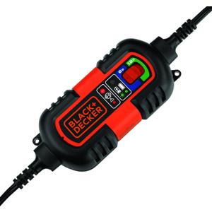 BLACK+DECKER BM3B Fully Automatic 6V/12V Battery Charger/Maintainer with Cable Clamps and O-Ring Terminals, Multi, 1.5 Amp