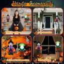 2 Pack Halloween Curtain Buckle Doll Witch Zombie Gnome Curtain Tieback Hold Back Fastener for Window Home Hotel Room Decoration