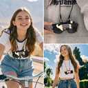 Stylish Puppy Shaped PU Leather Eyeglasses Strap Holder with Adjustable Length - Sunglasses Case for Women and Men (Black)