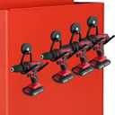 4 Pack Strong Garage Magnetic Hooks, Power Tool Organizer Rack, Heavy Duty Storage Utility Magnet Hooks for Power Drill,Garden Tools, Hose,Pegboard,Garage, Workshop for Indoor & Outdoor Hanging