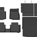 GINOWY- Floor Mats & Cargo Liner for Mazda CX50 Hybrid 2025 2026, TPE All Weather Mats Floor Liners CX-50 2025 Waterproof Non-Slip Trunk Mat CX50 Automotive Accessories Mats Black