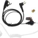 Artisan Power P-4601: Surveillance Translucent Acoustic Tube Earpiece with 2-Wire PTT and 2 Pin Connector for Motorola Radios