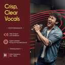 Pyle 3 Piece Professional Dynamic Microphone Kit Cardioid Unidirectional Vocal Handheld MIC with Hard Carry Case & Bag, Holder/Clip & 26ft XLR Audio Cable to 1/4'' Audio Connection (PDMICKT34),Black