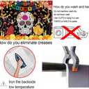 2 x Day of The Dead Backdrop Dia De Los Muertos Photography Background Sugar Skull Flower Mexican Fiesta Themed Party Decorations Banner Photo Studio Props (7x5FT: 84x60 inch)