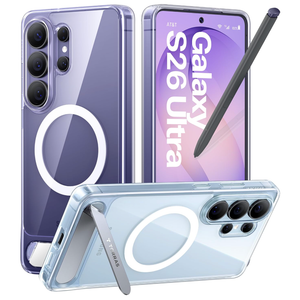 TORRAS Strong Magnetic & Seamless Stand for Samsung Galaxy S26 Ultra Case for MagSafe, MilGrade Drop Protection, Adjustable Kickstand for Samsung Galaxy S26 Ultra Case, AntiYellowing Diamond Clear