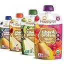 Happy Tot Organics Stage 4 Fiber & Protein 4 Flavor Variety Pack (Pack of 16)