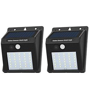 Decorman Solar Sensor Lights Outdoor 30 LED Wireless Waterproof Security Solar Motion Sensor Wall Lights for Fence Patio Deck Yard Garden with Motion Activated Auto On/Off