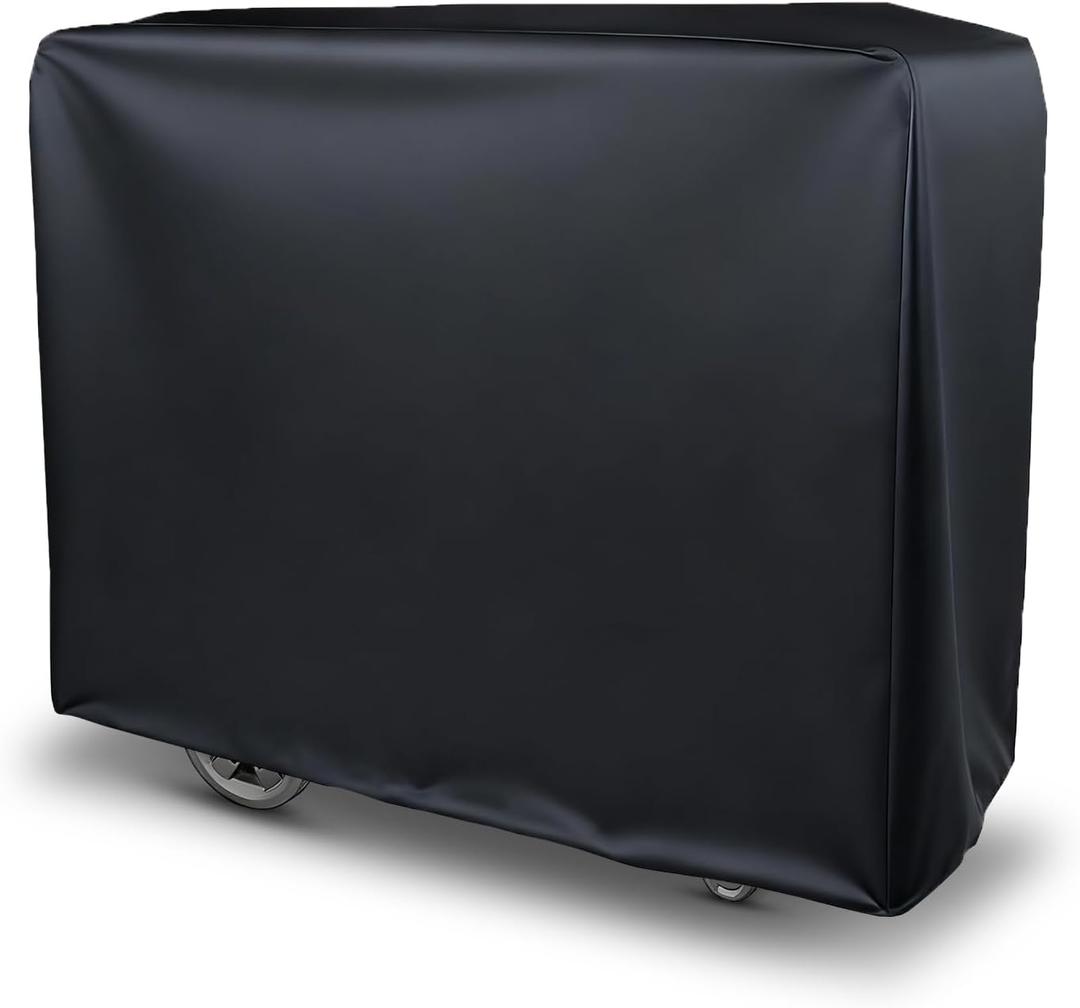 58" Outdoor Grill Cover, Heavy-Duty Gas Grill Cover for All-Weather Protection, Thickened and Durable, Anti-UV, Waterproof BBQ Cover with Adjustable Hem Drawstring, Tear Resistant Material, Black