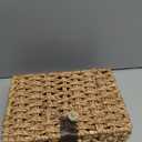 Decorative Box with Lid, Wicker Storage Basket, Water Hyacinth Woven Decorative box for Shelf, Coffee Table, Console Table, Home Decor (Large)