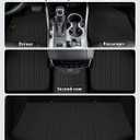 Floor Mats & Cargo Liner Custom Fit for Jeep Compass 2017-2025 2026 | Door Sill Guards, All Weather TPE Full Set Floor Liners Trunk Mat for Compass 2025 Accessories, Black